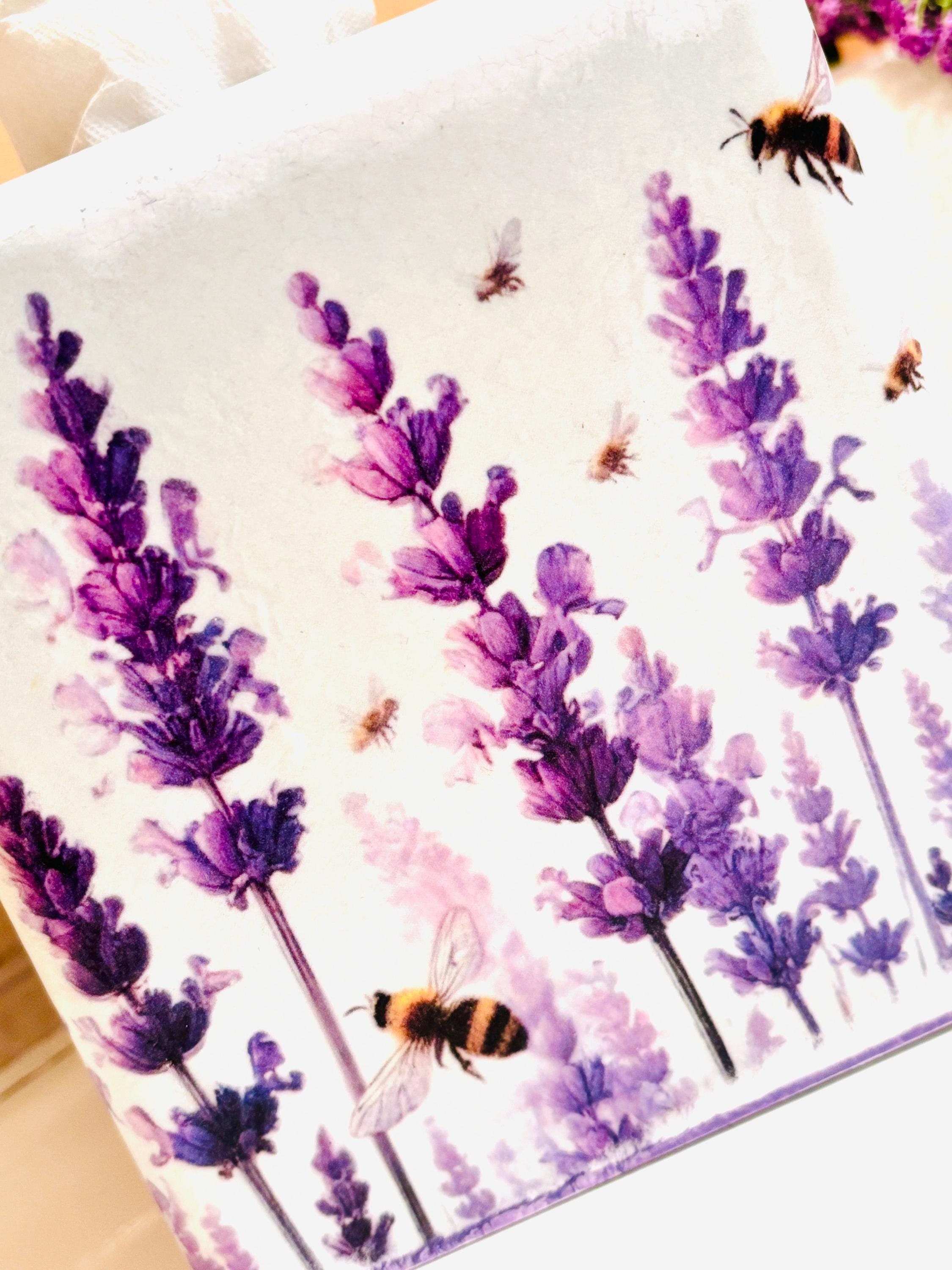 Vanity Tissue Box Holder, Lavender Design