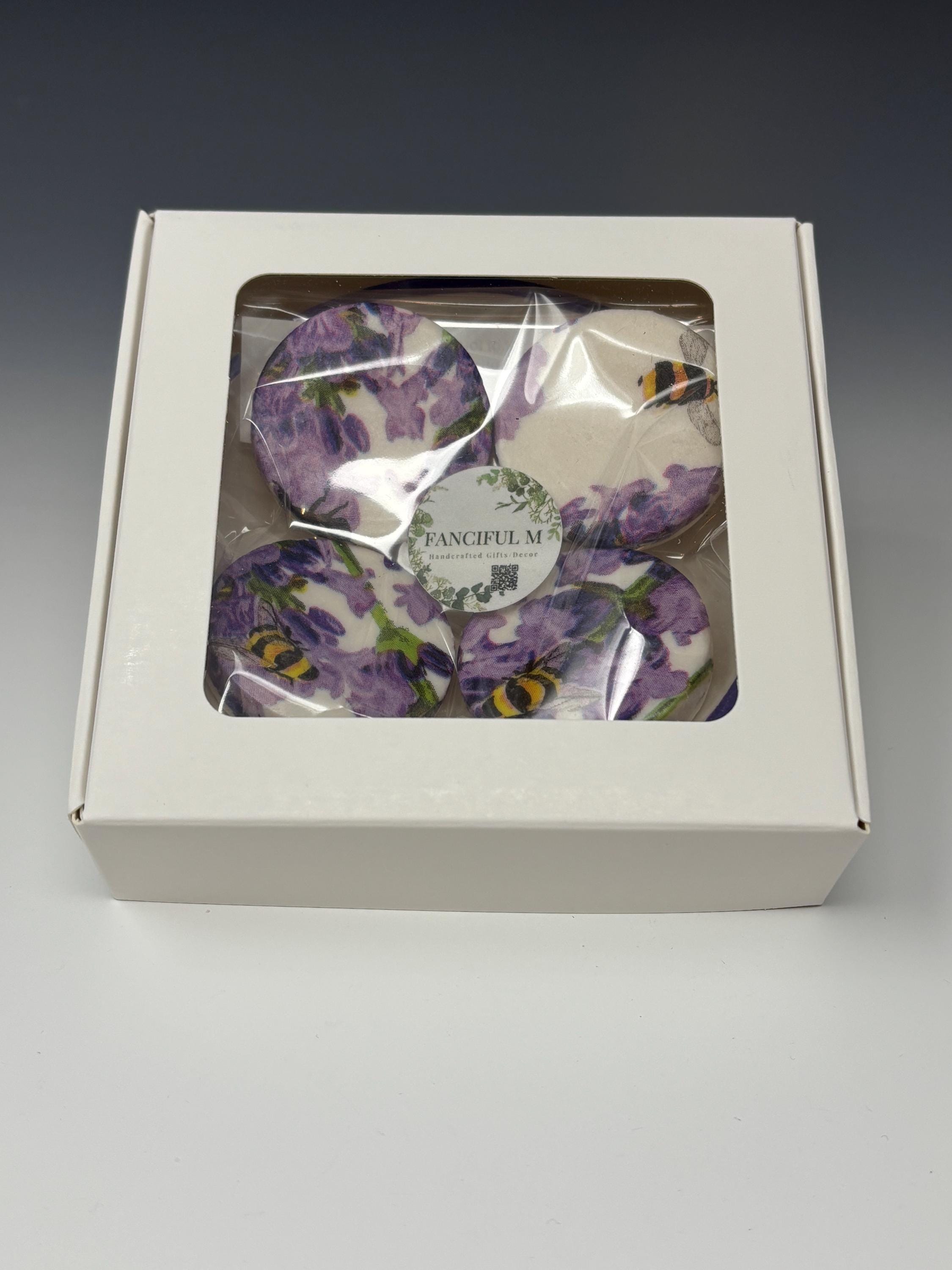 Decorative Mini Soaps, Set of 4, Lavender