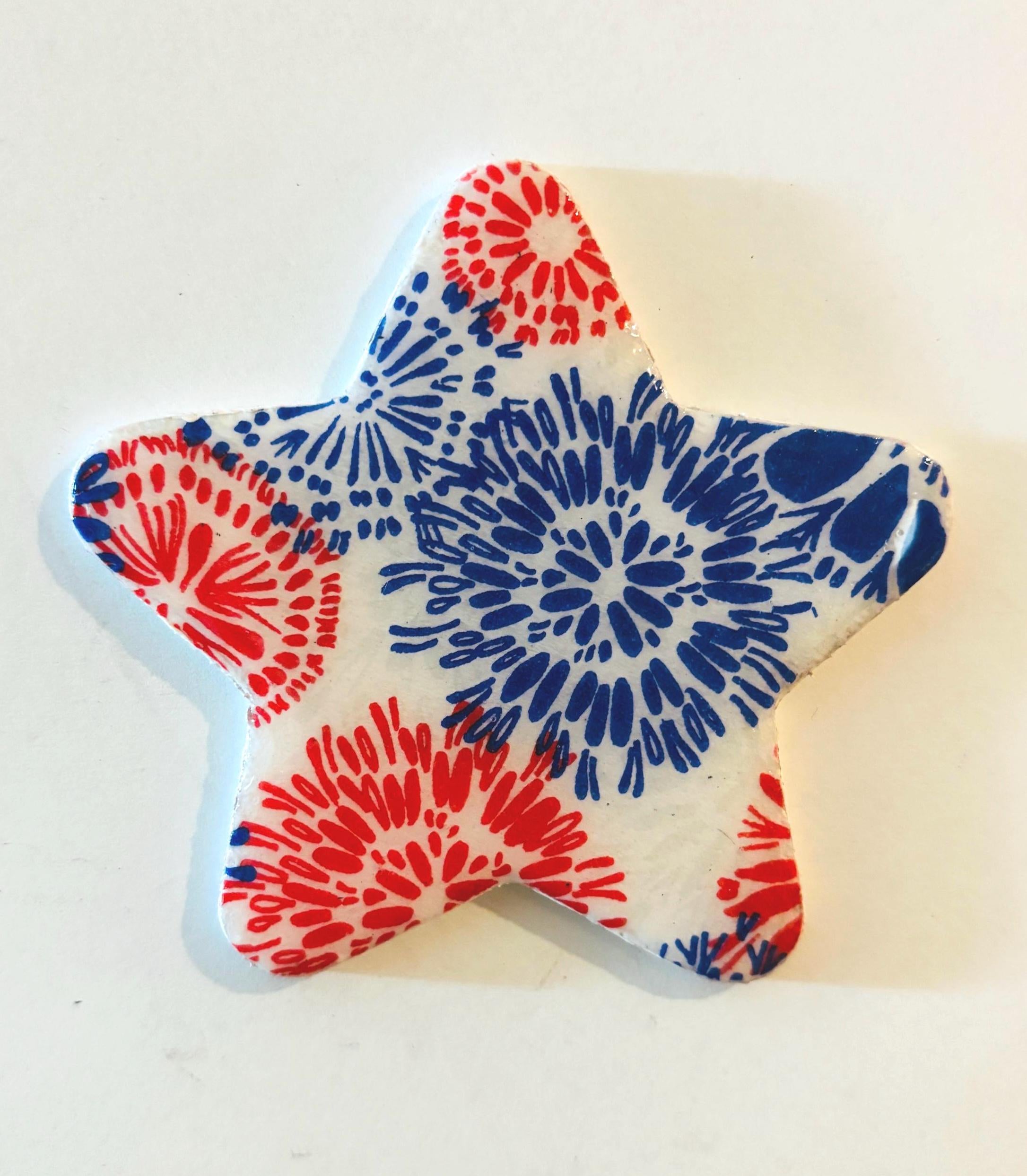 Decoupaged Mini Canvas Magnets, Patriotic