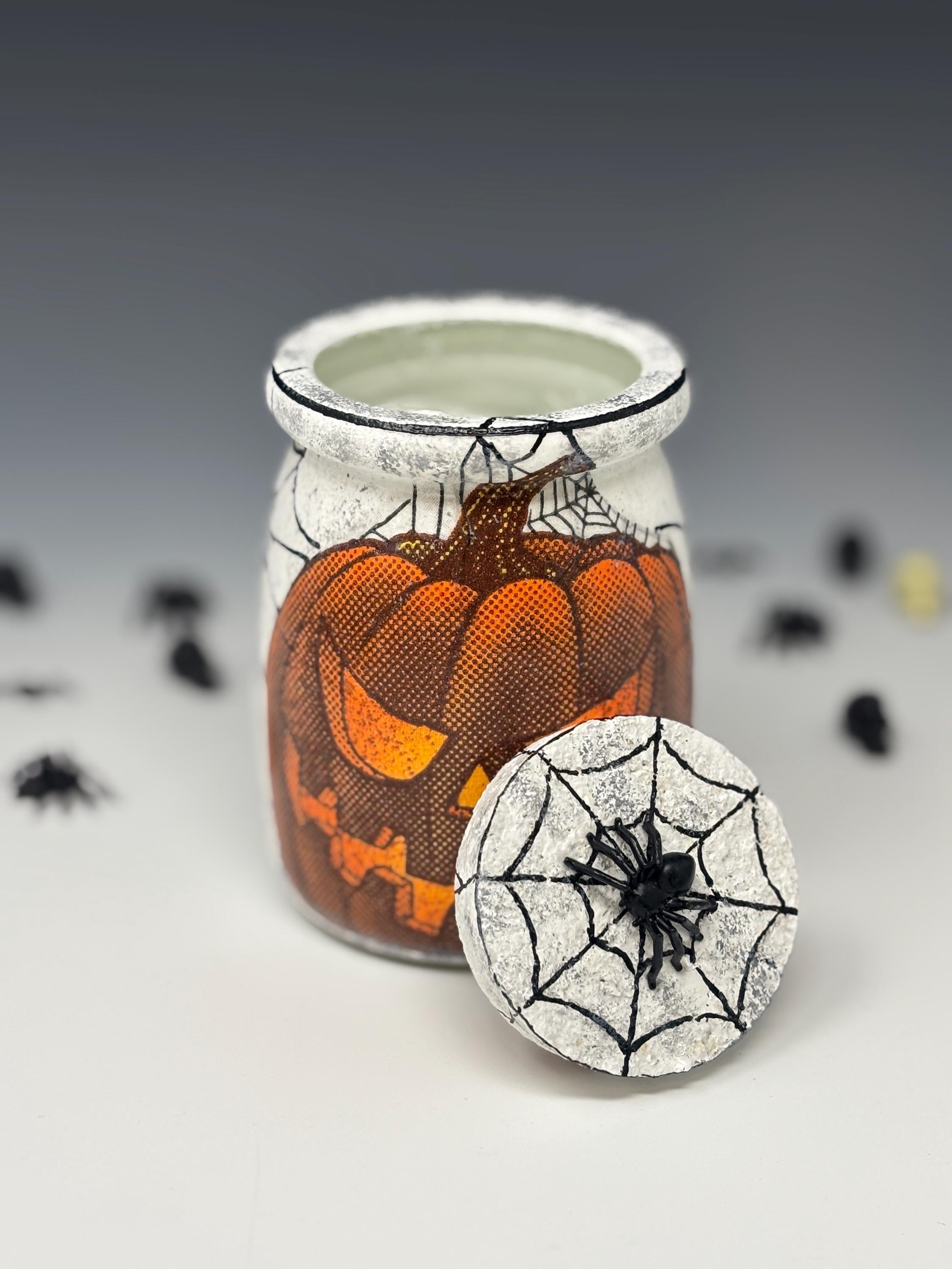 Small Glass Candy Jar, Halloween