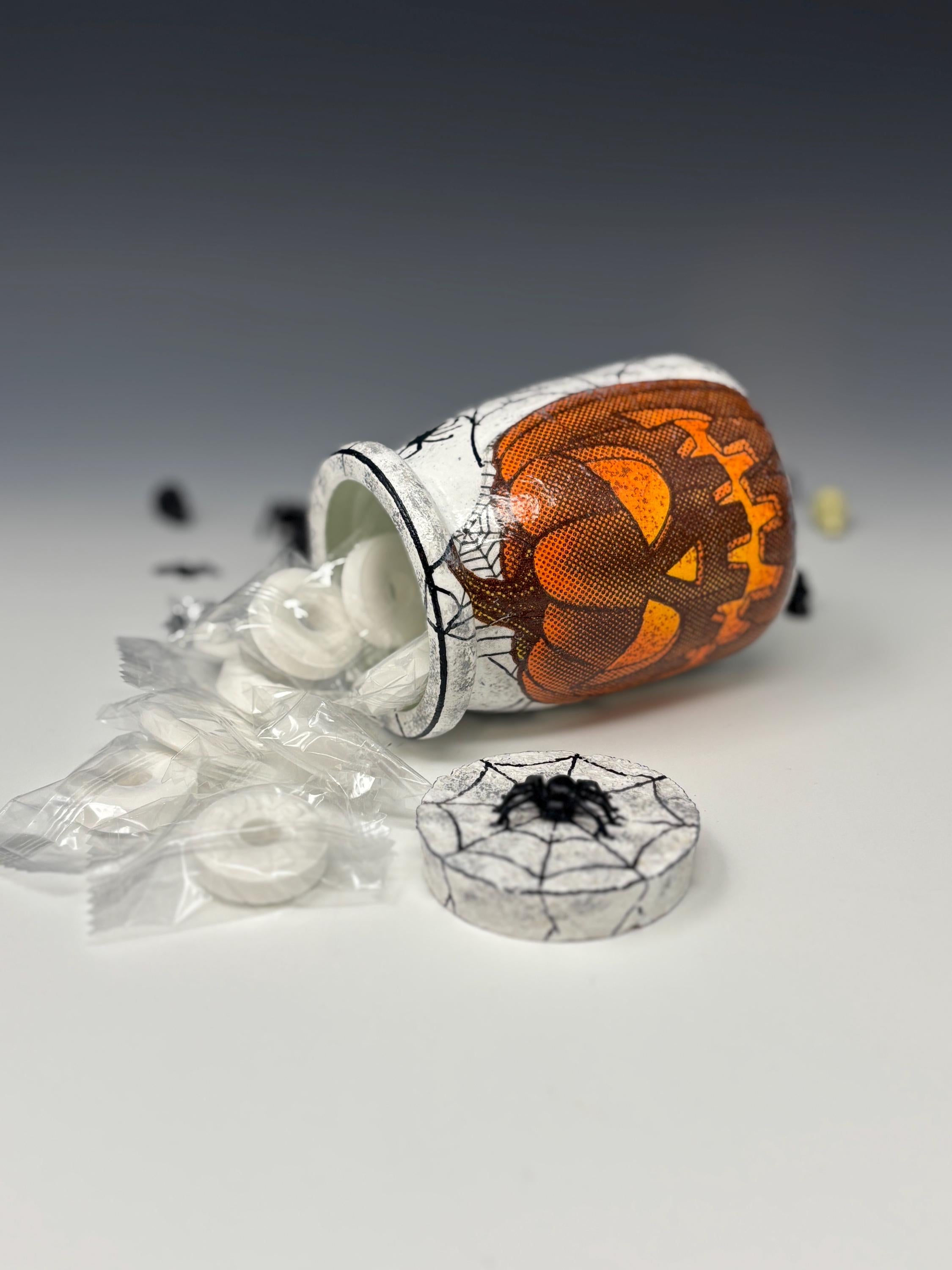 Small Glass Candy Jar, Halloween
