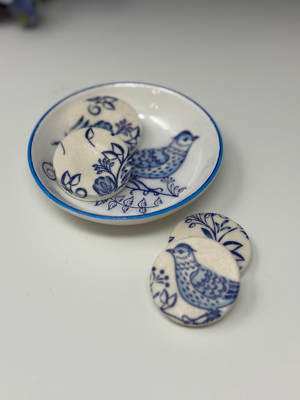 Decorative Mini Soaps, Set of 4, Blue Bird