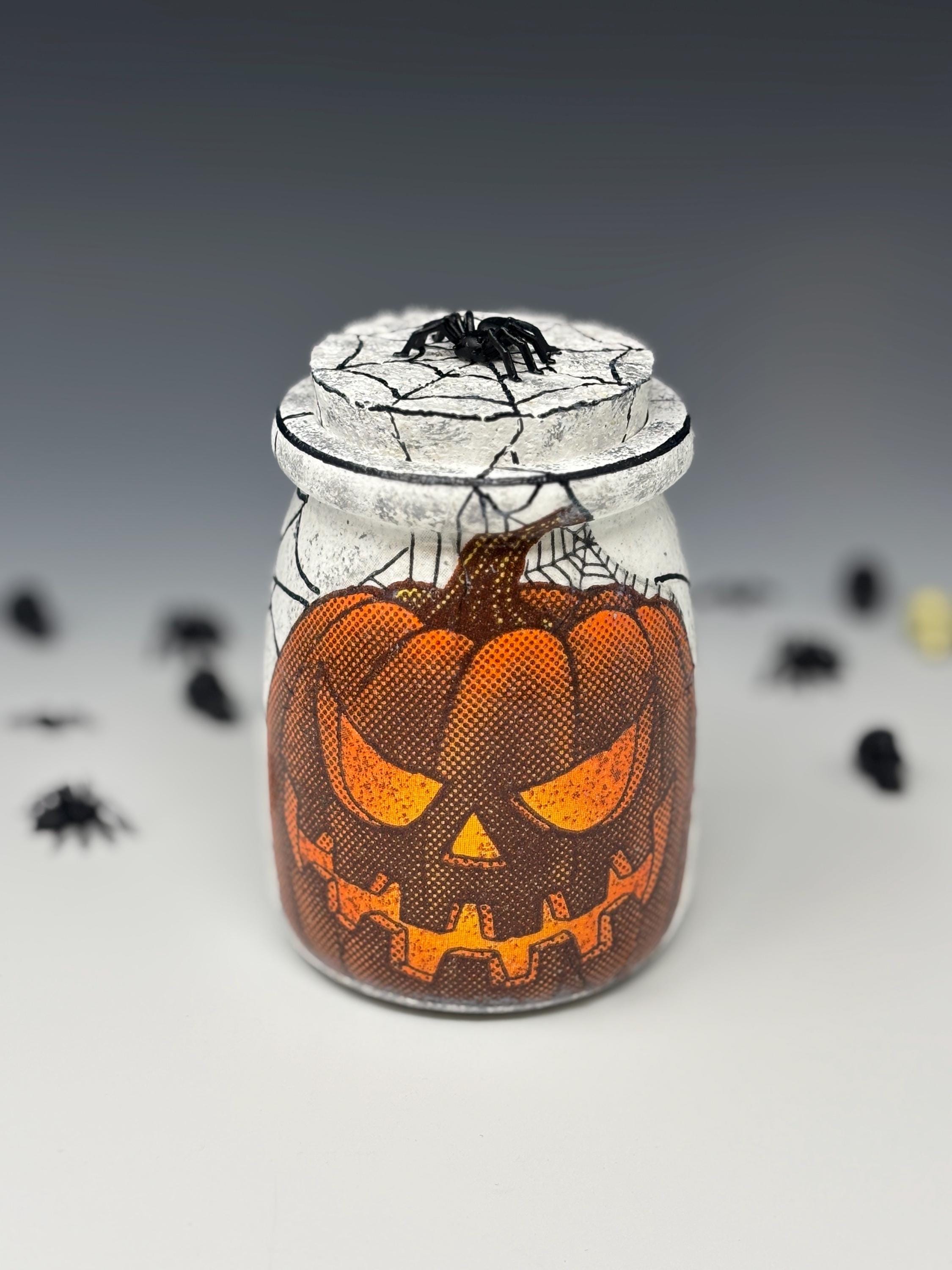 Small Glass Candy Jar, Halloween