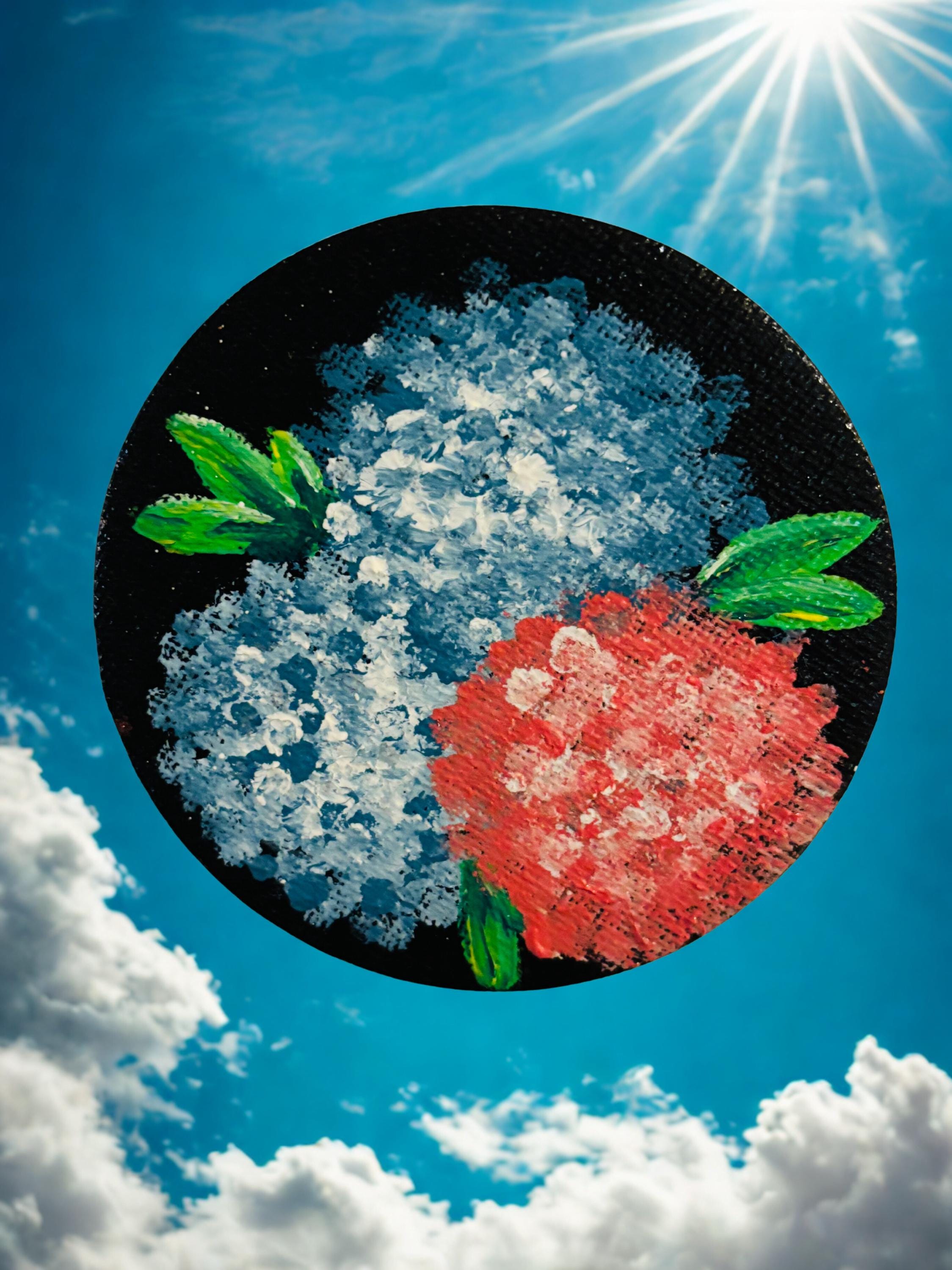 Hand Painted Mini Canvas Magnets, Summer Blossoms