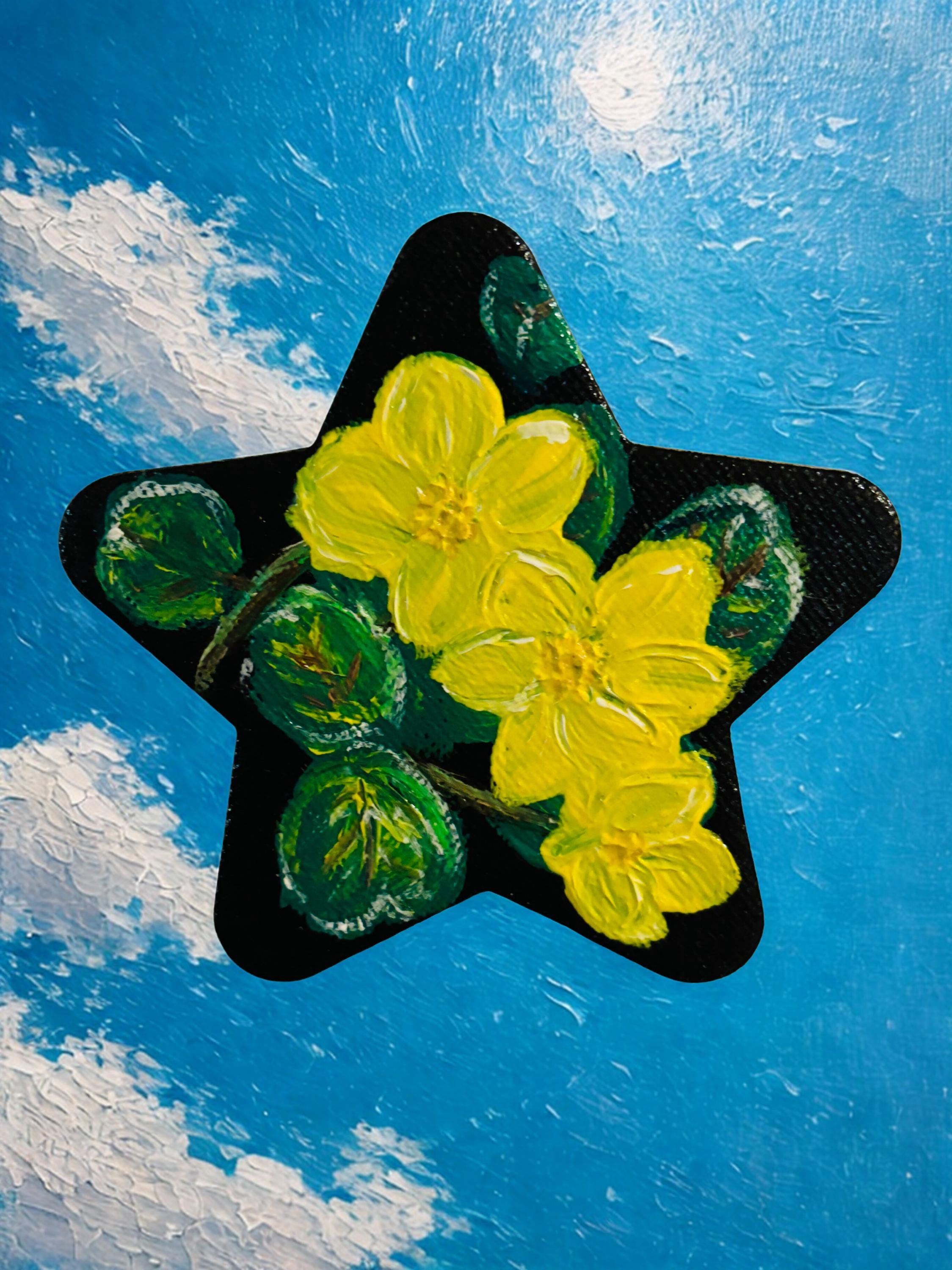 Hand Painted Mini Canvas Magnets, Summer Blossoms