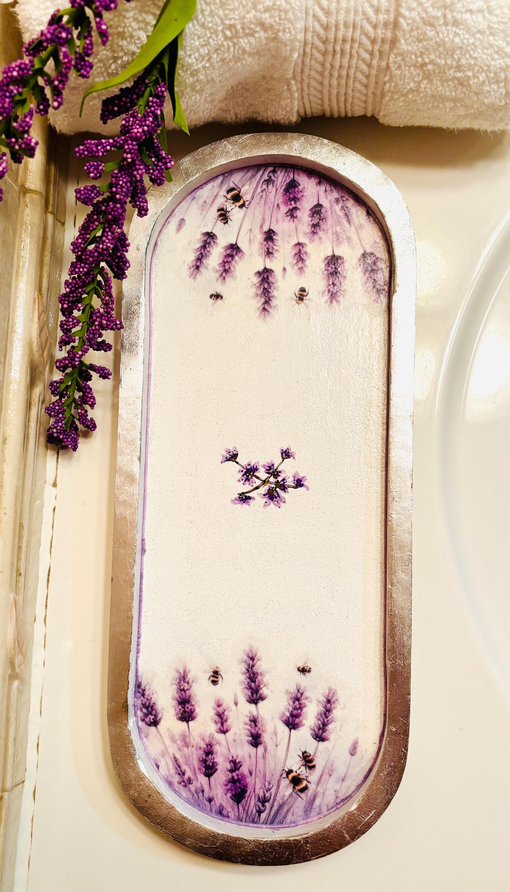 Vanity Tray, Lavender Design