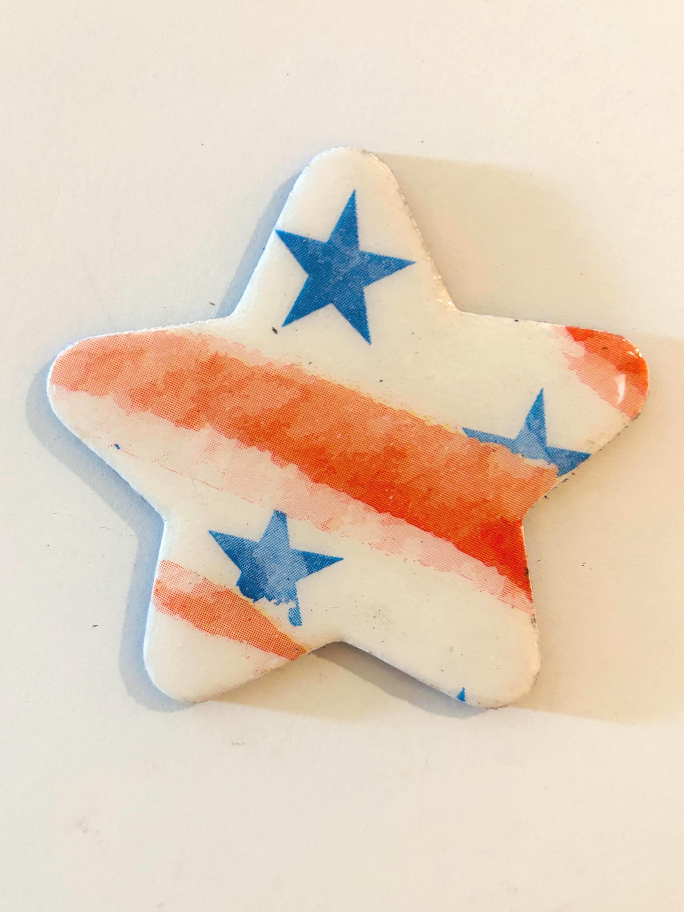 Decoupaged Mini Canvas Magnets, Patriotic