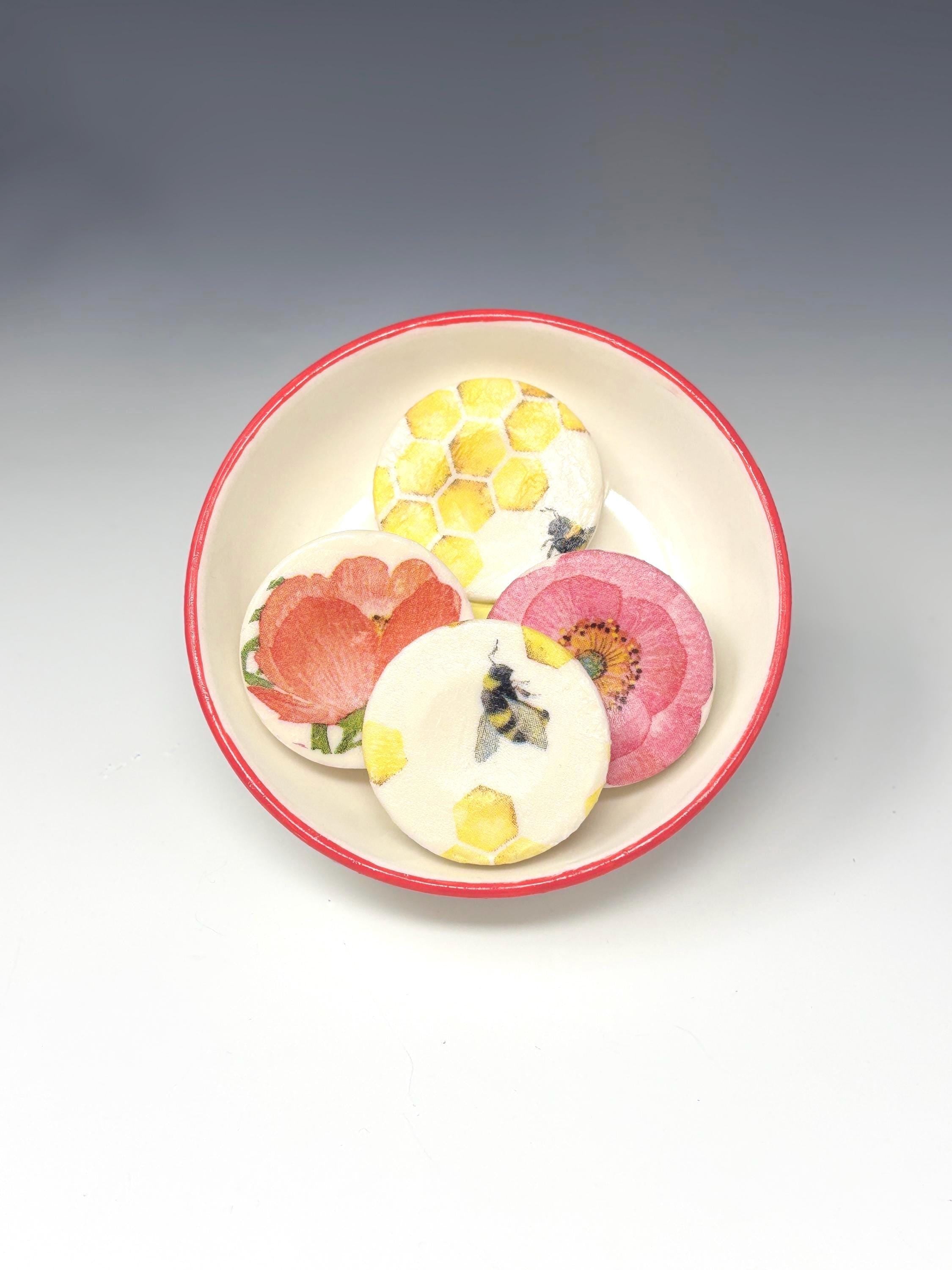 Decorative Mini Soaps, Set of 4, Blossoms