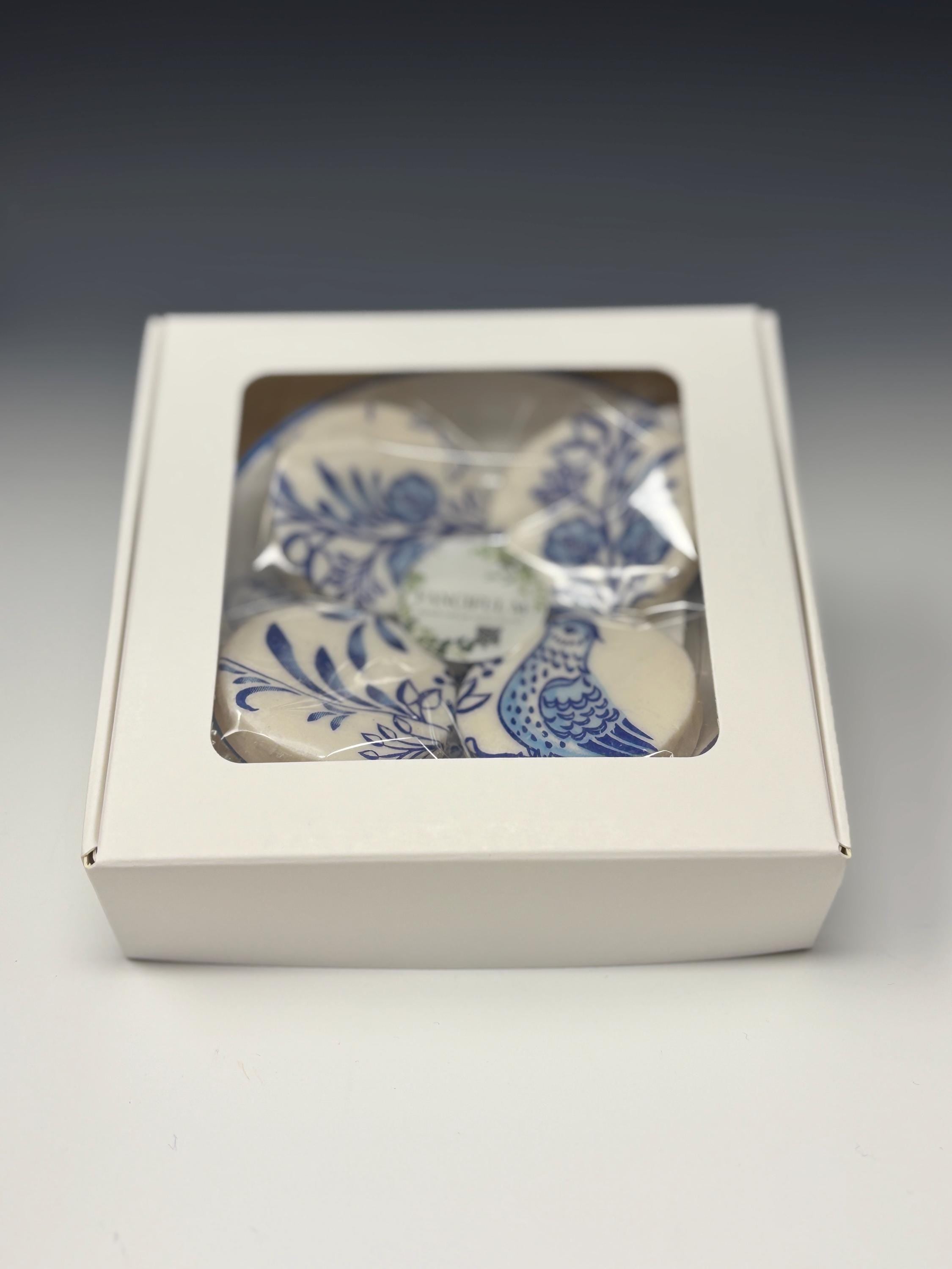 Decorative Mini Soaps, Set of 4, Blue Bird