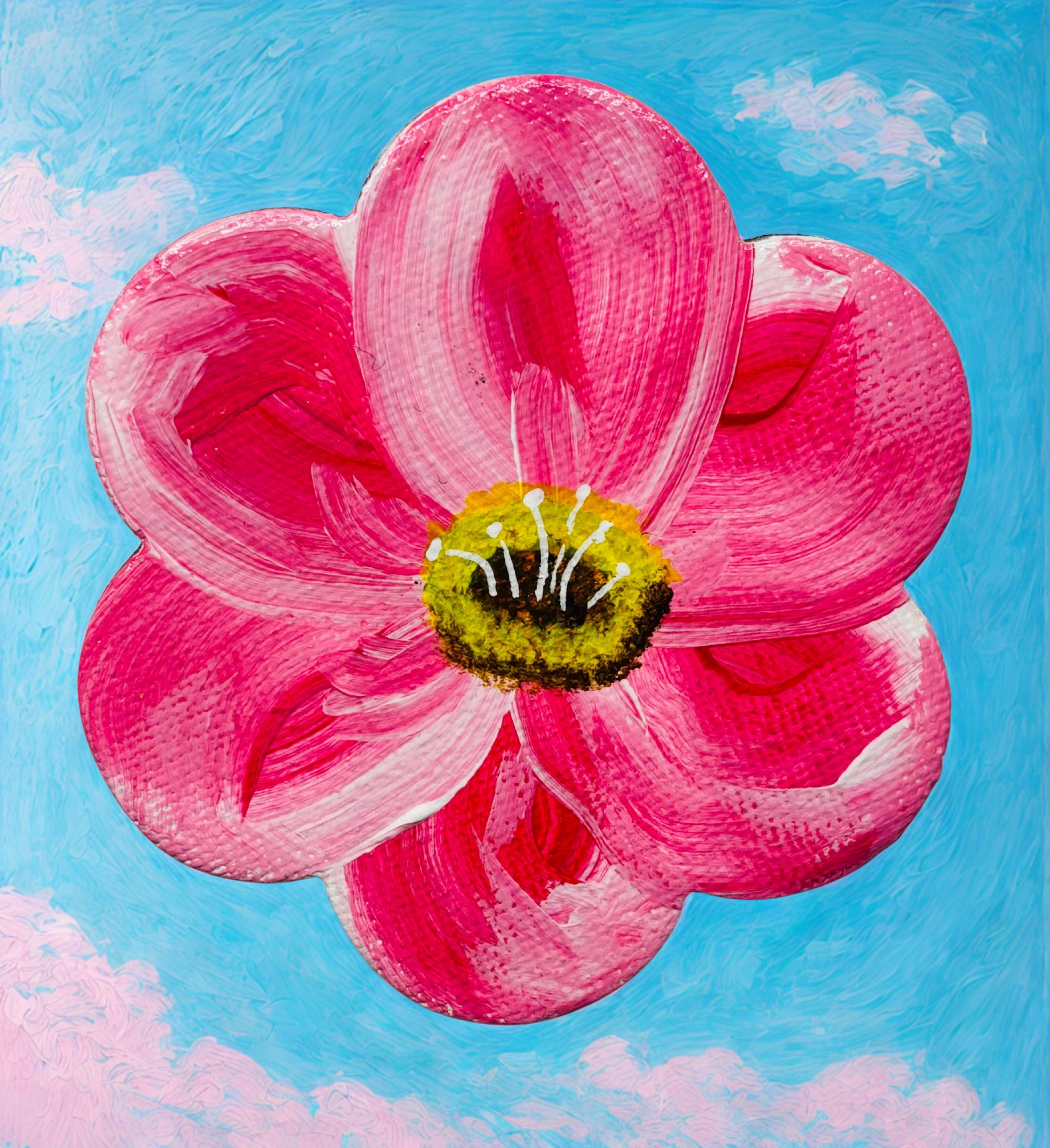 Hand Painted Mini Canvas Magnets, Blossoms
