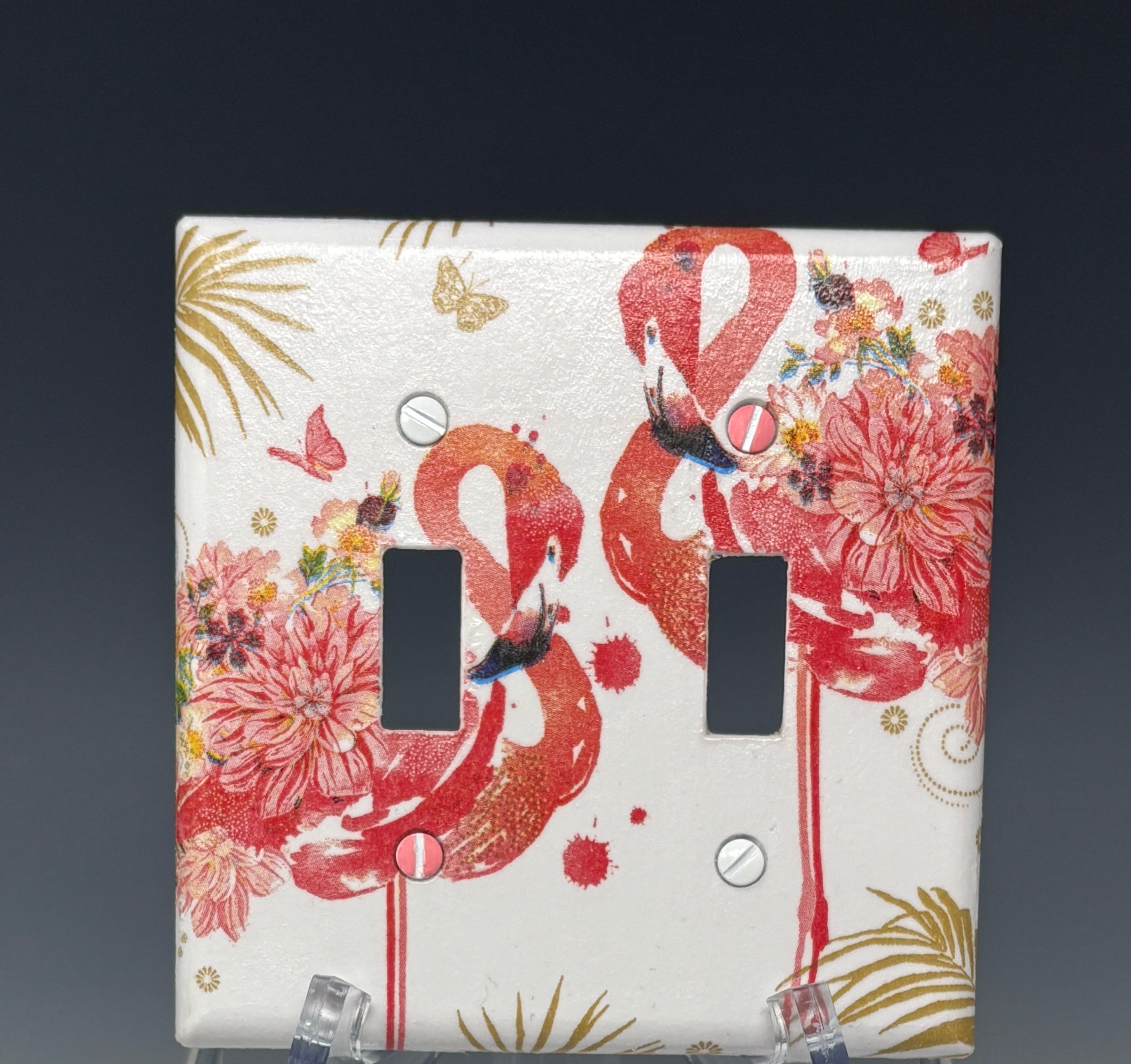 Decorative Light Outlet Cover Wall Plates, Flamingo