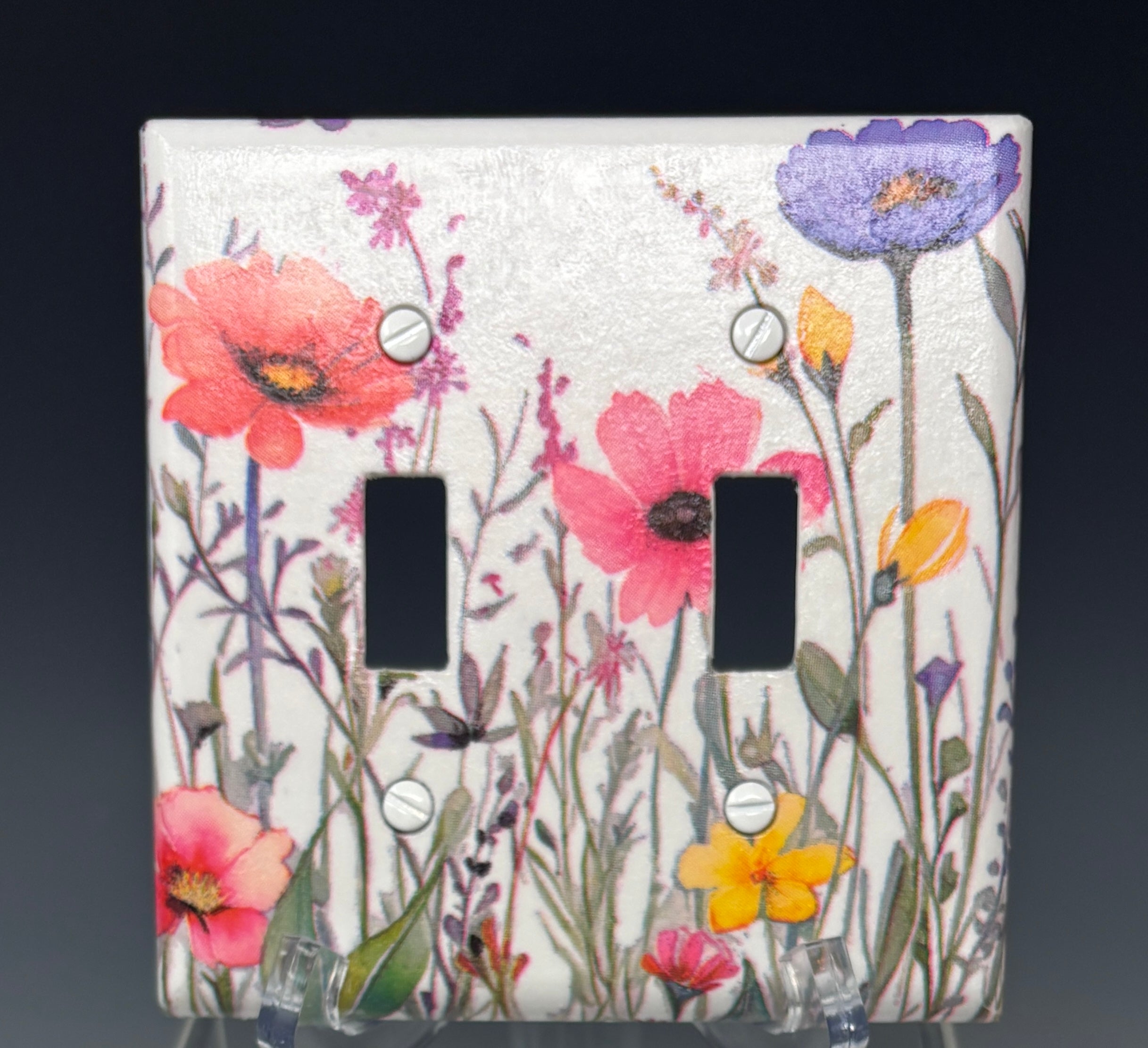 Decorative Light Outlet Cover Wall Plates, Wild Flowers