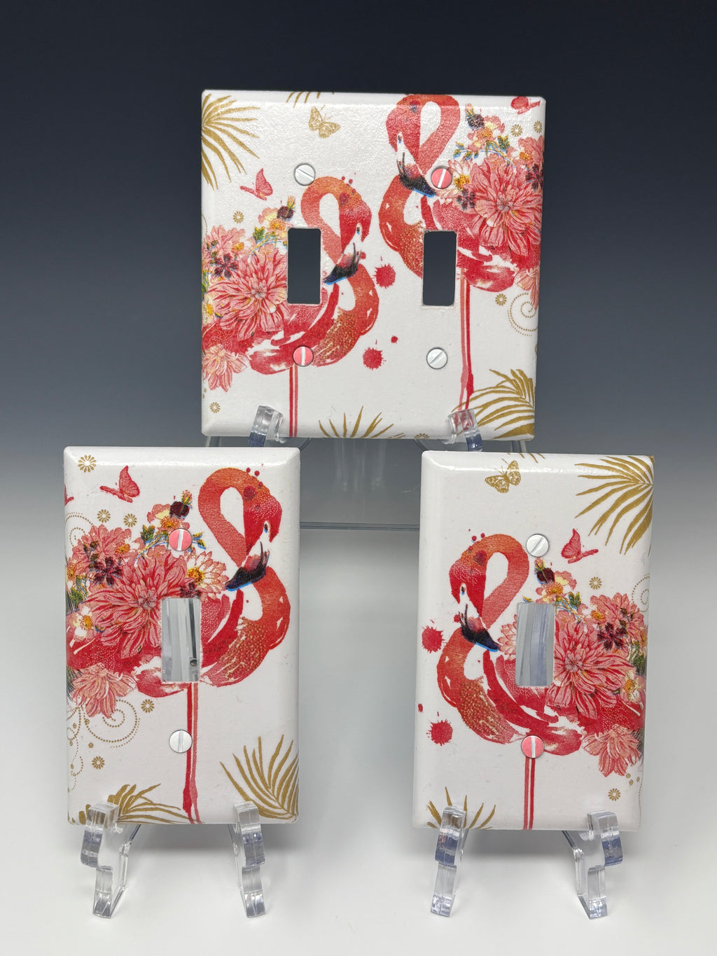 Decorative Light Outlet Cover Wall Plates, Flamingo