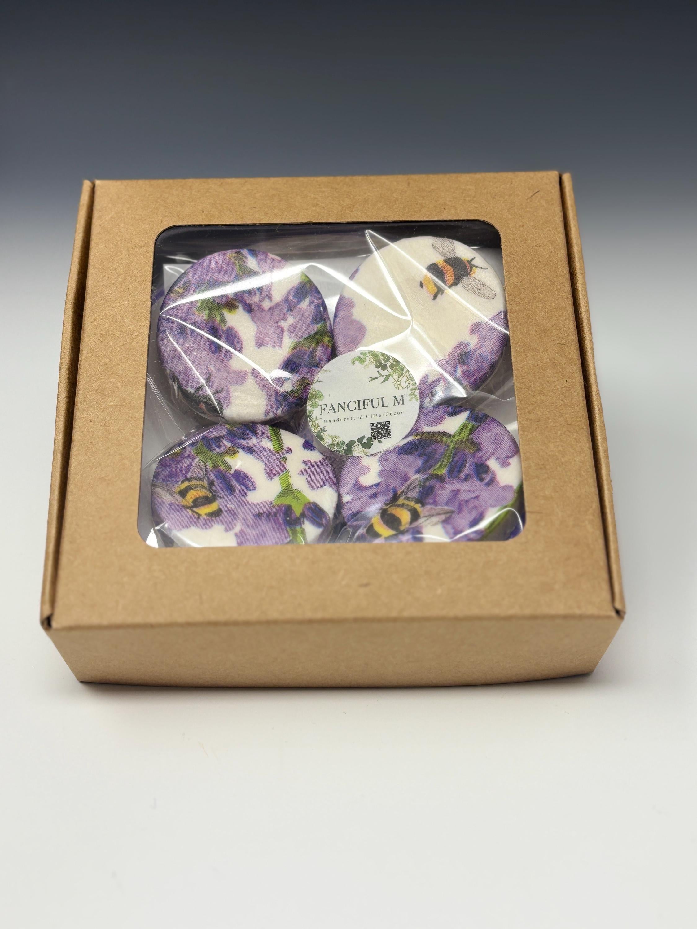 Decorative Mini Soaps, Set of 4, Lavender