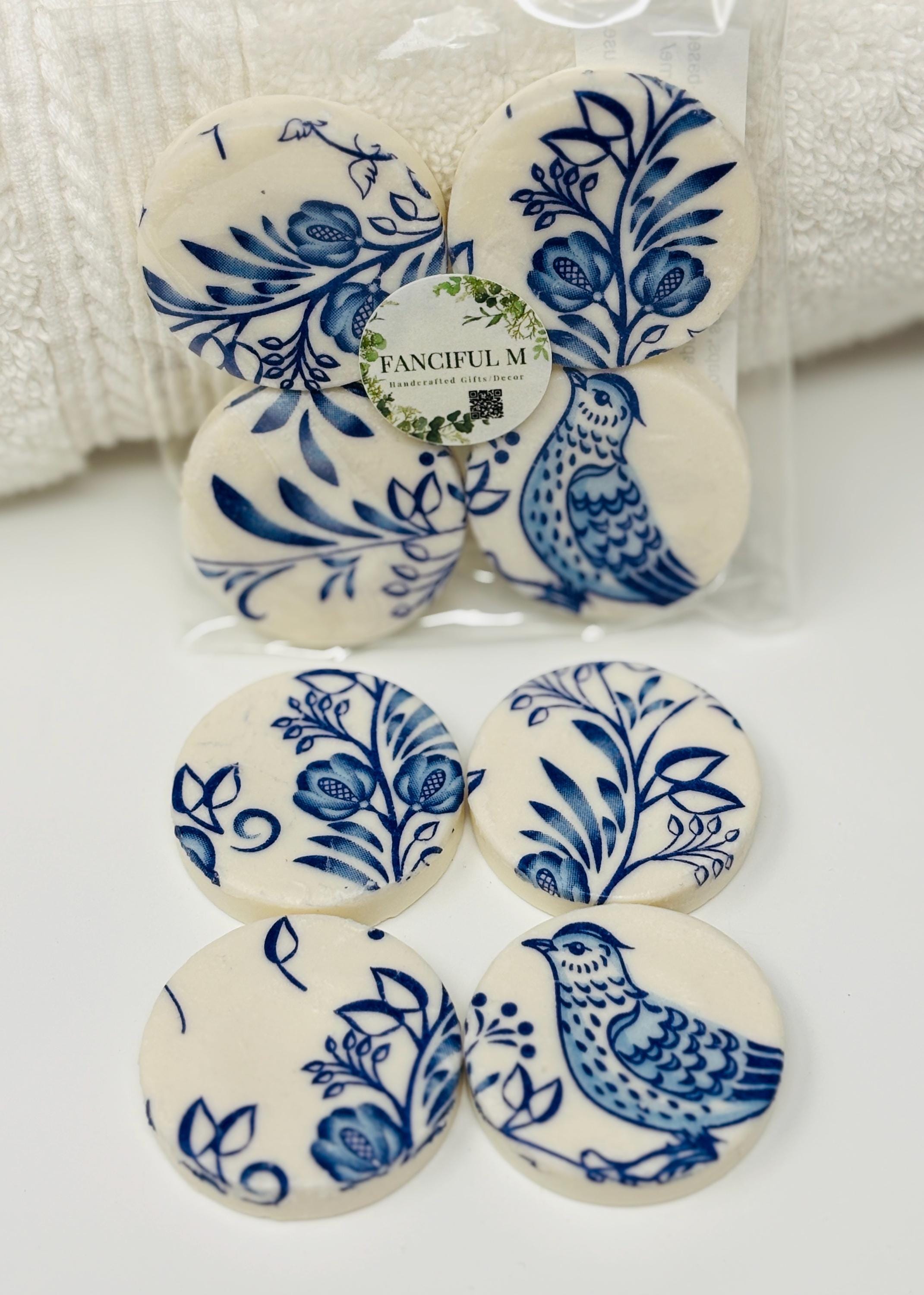 Decorative Mini Soaps, Set of 4, Blue Bird